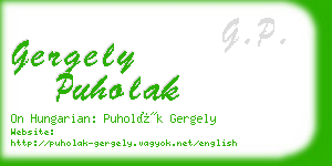 gergely puholak business card